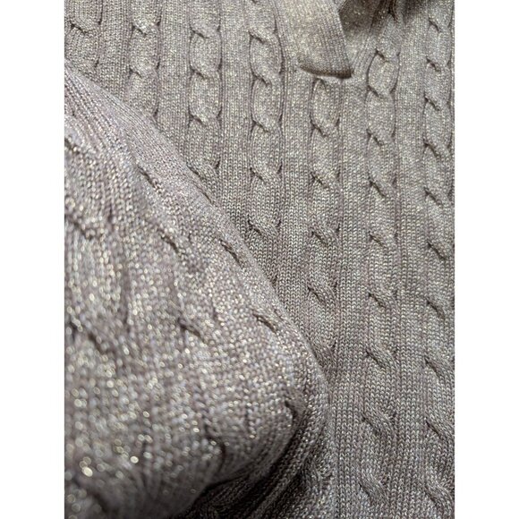 Lauren Ralph Lauren Cable Knit Metallic Gold 3X NWT - Picture 6 of 11